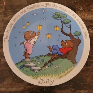 1983 Berenstain Bear July Collector Plate